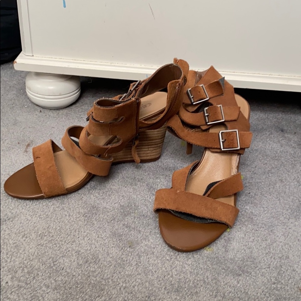 Strapped Wedge Heels